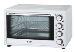 Adler AD 6001 34 L, Mini Oven, White, 1600 W