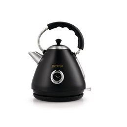 Gorenje Kettle K17CLBK Electric, 2200 W, 1.7 L, Plastic and metal, Black, 360° rotational base