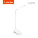 ColorWay LED Table Lamp Flexible & Clip with built-in battery White, Table lamp, 3 h, 5 V, 0.5 Ah