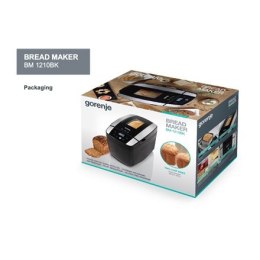 Gorenje Bread maker BM1210BK Black, 800 W, Number of programs 12, 900 or 1200 g, Delayed start timer