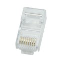 Logilink MP0002 CAT5e Modular PlugSuitable for 8P8C Round CablePlug unshieldedGold-plated contacts, Transparent