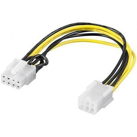 Goobay 93635 Power cable/adapter for PC graphics card; PCI-E/PCI Express; 6-pin to 8-pin, 0.2m