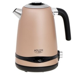 Adler Kettle AD 1295	 Electric, 2200 W, 1.7 L, Stainless steel, 360° rotational base, Golden