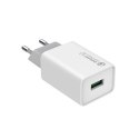 ColorWay AC Charger 1xUSB Quick Charge White, 1 m, 100-240 V, 18 W