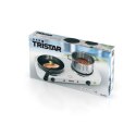 Tristar Free standing table hob KP-6245 Number of burners/cooking zones 2, Rotary, White, Hot plate, Electric