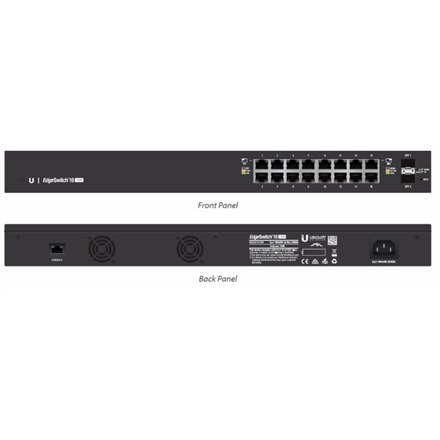 Ubiquiti EdgeSwitch ES-16-150W Managed, Rack mountable, 1 Gbps (RJ-45) ports quantity 16, SFP ports quantity 2