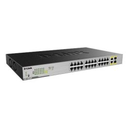 D-Link Switch DGS-1026MP Unmanaged, Rack mountable, 1 Gbps (RJ-45) ports quantity 24, SFP ports quantity 2, PoE/Poe+ ports quant