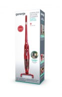 Gorenje Vacuum cleaner SVC252GFR Cordless operating, Handstick, 25.2 V, 155 W, Operating time (max) 70 min, Red