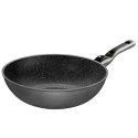 Stoneline Pan 19569 Wok, Diameter 30 cm, Suitable for induction hob, Removable handle, Anthracite