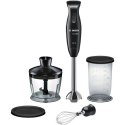 Bosch CleverMixx MSM2650B Black, Hand Blender, 600 W, Shaft material Stainless steel, Mini chopper, Material jar(s) Plastic