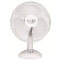 Adler AD 7304 Desk Fan, Number of speeds 3, 90 W, Oscillation, Diameter 40 cm, White