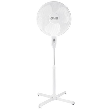 Adler AD 7305 Stand Fan, Number of speeds 3, 90 W, Oscillation, Diameter 40 cm, White