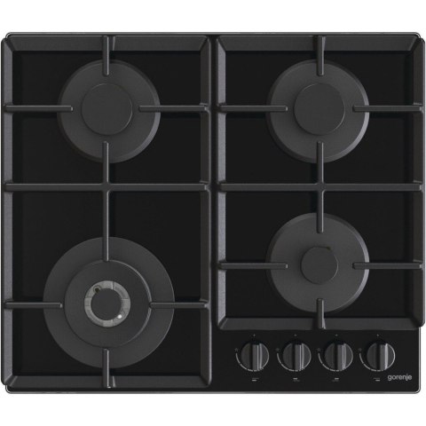 Gorenje Hob GTW641EB Gas on glass, Number of burners/cooking zones 4, Mechanical, Black