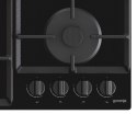 Gorenje Hob GTW641EB Gas on glass, Number of burners/cooking zones 4, Mechanical, Black