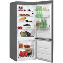 INDESIT Refrigerator LI6 S1E X Energy efficiency class F, Free standing, Combi, Height 158.8 cm, Fridge net capacity 197 L, Free