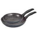 Stoneline Pan Set of 2 10640 Frying, Diameter 20/26 cm, Suitable for induction hob, Fixed handle, Anthracite