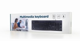 Gembird Multimedia Keyboard KB-UM-107	 USB Keyboard, Wired, US, Black