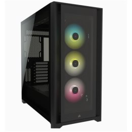 Corsair RGB Computer Case iCUE 5000X Side window, Black, ATX, Power supply included No