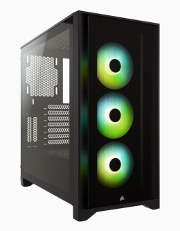 Corsair Tempered Glass Mid-Tower ATX Case iCUE 4000X RGB Side window, Mid-Tower, Black, Power supply included No, Steel, Temper