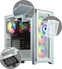 Corsair Tempered Glass Mid-Tower ATX Case iCUE 4000X RGB Side window, Mid-Tower, White, Power supply included No, Steel, Temper