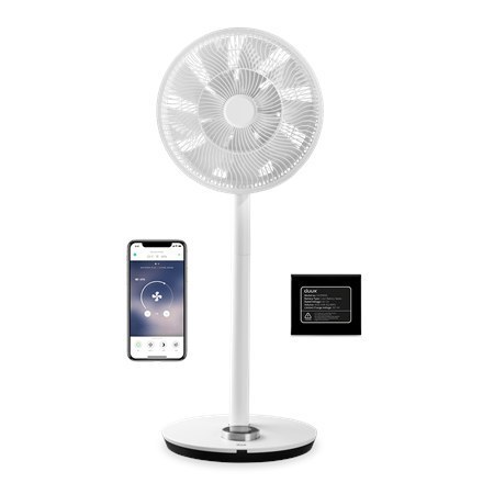 Duux Smart Fan Whisper Flex Smart Black with Battery Pack Stand Fan, Timer, Number of speeds 26, 2-22 W, Oscillation, Diameter 3