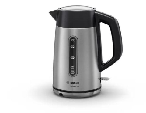 Bosch Kettle DesignLine TWK4P440 Electric, 2400 W, 1.7 L, Stainless steel, 360° rotational base, Stainless steel/Black