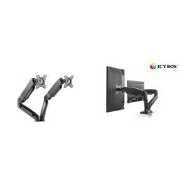 ICY BOX IB-MS304-T, Monitor stand with desk mounted base, for two screens, size up to 27''