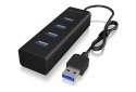 Raidsonic 4 port USB 3.0 hub IB-HUB1409-U3 Black