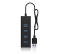 Raidsonic 4 port USB 3.0 hub IB-HUB1409-U3 Black