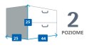 Pudełko kartonowe 2 szuflady poziome SAWANNA LEW