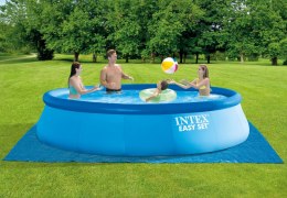 Intex Easy Set Pool Set with Filter Pump, Safety Ladder, Ground Cloth, Cover Blue, 457x107 cm
