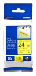 Brother TZe-S651 Strong Adhesive Laminated Tape Black on Yellow, TZe, 8 m, 2.4 cm