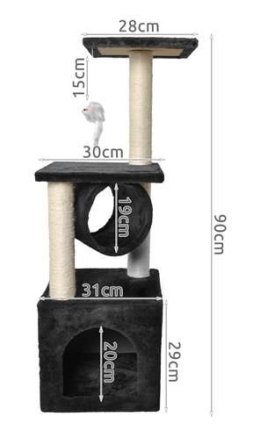 Drzewko dla kota 90 cm czarne