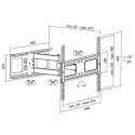 Logilink BP0028 TV Wall mount, 37"-70", tilt +10°-20°,swievel +-90°, 475mm Logilink Wall Mount, 37-70 ", Maximum weight (capacit