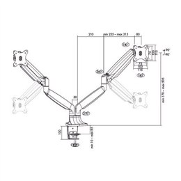 Logilink BP0043 Dual Monitor Desk mount, 13