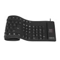 Logilink Flexible waterproof Keyboard USB + PS/2 ID0019A Wired, USB Type A male, German (QWERTZ), Black