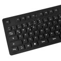 Logilink Flexible waterproof Keyboard USB + PS/2 ID0019A Wired, USB Type A male, German (QWERTZ), Black