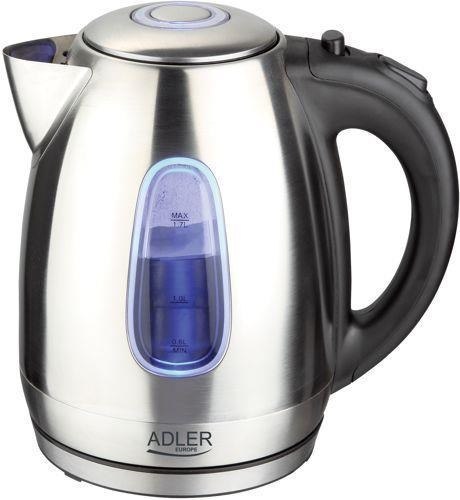 Adler Kettle AD 1223 Standard, Stainless steel, Stainless steel, 2200 W, 360° rotational base, 1.7 L