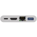 Goobay USB-C Multiport Adapter (HDMI + Ethernet, PD) 62105 White