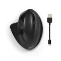 PORT CONNECT Right handed Rechargeable Ergonomic Mouse 2 year(s), Black, Wireless