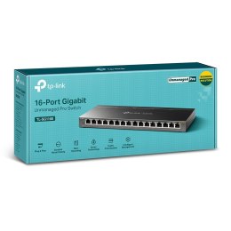 TP-LINK Switch TL-SG116E Web Management, Desktop, 1 Gbps (RJ-45) ports quantity 16, Power supply type External