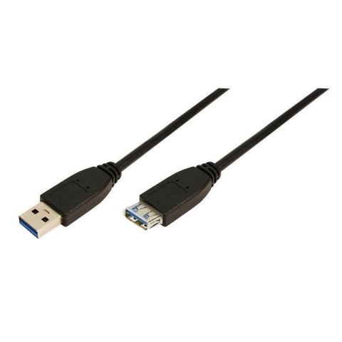 Logilink 1m USB A - USB A 3.0 F/M USB A, USB A, 1 ", Black