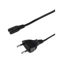 Logilink Power cord CEE 7/16 to C7, 1.8 m, Black