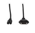 Logilink Power cord CEE 7/16 to C7, 1.8 m, Black