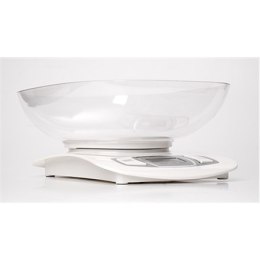 Adler AD 3137 Kitchen scales, Capacity 5 kg , Graduation 1g, Big LCD Display, Auto-zero/Auto-off, Large bowl, White Adler Adler