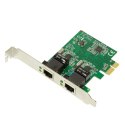 Logilink PC0075, 2-port Gigabit PCI Express network card Logilink 2 x Gigabit Lan (RJ 45) PCIe