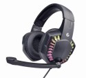 Gembird Microphone, Built-in microphone, Black, Wired, Gaming headset with LED light effect, GHS-06