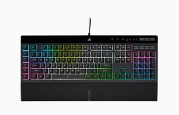 Corsair K55 RGB PRO XT Gaming Keyboard, RGB LED light, NA, Wired, Black