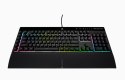 Corsair K55 RGB PRO XT Gaming Keyboard, RGB LED light, NA, Wired, Black