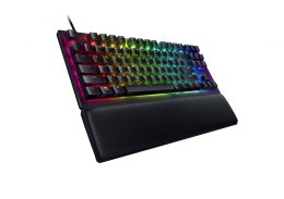 Razer Huntsman V2 Tenkeyless, Optical Gaming Keyboard, RGB LED light, US, Black, Wired, Clicky Purple Switch